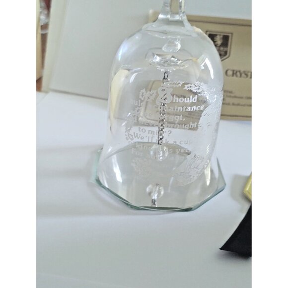 Authentic Scottish Charm: Edinburgh Crystal 6" Bell Robert Burns Auld Lang Syne - Picture 8 of 14